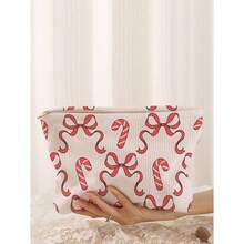 1pc Portable Zippered Storage Bag, Colorful Heart Pattern Double-Sided Print, Multi-Function Storage Pouch,Boho Vibes,Fall Decor,Autumn Decor,Room Decor - 彩色 - 查看 7