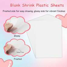 Heat Shrink Plastic Sheets & Printable Art Paper Kit Clear Plastic Blank Film For Creative DIY All Age Crafts Earrings Necklace Christmas Ornaments - Clear - View 4
