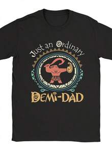 Funny Moanas Maui Stronge T Shirts Men Cotton Vintage T-Shirt Crew Neck Just An Ordinary Demi Dad Tees Short SLeesve Clothing Gift Valentine Outfits For Women - Black - View 1