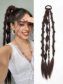 Tóc giả bện tay kiểu bong bóng, dài 20 inch, thích hợp cho nữ giới sử dụng hàng ngày. - Nhiều màu - Xem 12