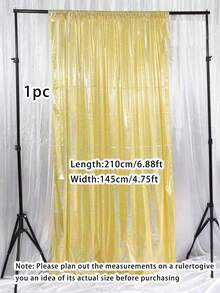 1/2pcs 145*210cm Shiny Silver/Gold Sequin Party Backdrop Curtain, Wrinkle-Resistant Colorful Glitter Backdrop, Wedding Birthday Photography Background, Baby Christening, Birthday Party, Photo Booth, Anniversary, Graduation Ceremony, Home Decor - View 13