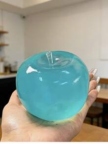 优质创意粉色苹果、蓝色苹果、水晶大苹果挤压玩具，奶油质感手工球减压小工具 - 彩色 - 查看 10