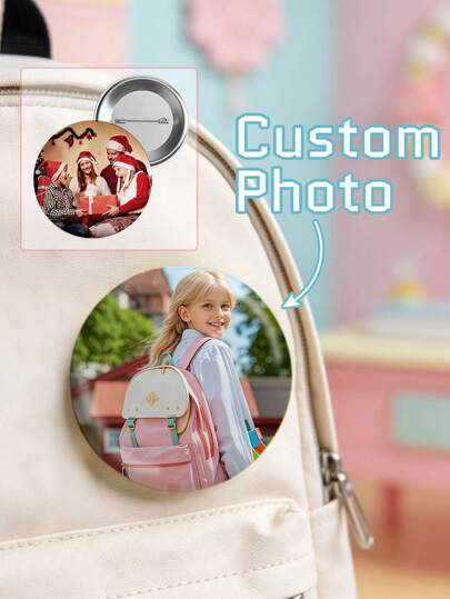 1/5/10/50/100/500 pièces, Broche de revers personnalisée, Texte/logo/photo personnalisable, Badge de texte personnalisable, Broche personnalisée, Accessoire de broche de sac à dos personnalisé, Accessoire de sac personnalisé Broche, Épingle personnalisée, Cadeau de mariage, Cadeau d'anniversaire, Cadeau pour lui/elle, Fournitures scolaires, Rentrée des classes, Fournitures de bureau, Articles scolaires, Fournitures de classe