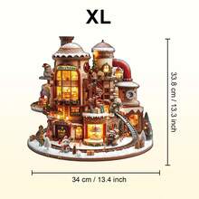1件装咖啡工坊木制拼图，不对称动物造型木制拼图，装饰艺术品，桌面益智拼图，独特的儿童教育拼图，节日礼物，成人木制拼图，母亲节礼物，返校礼物，生日礼物，2D拼图（无需电池） - 彩色 - 查看 12