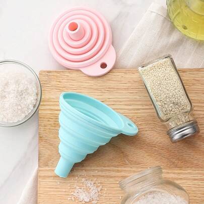 Brodark Silicone Foldable Funnel, Creative Kitchen & Dining Liquid Dispenser Tool