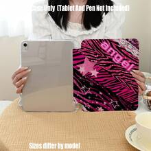 Y2K Soft Edge Case With Pencil Slot, Perfectly Balancing Aesthetics And Practicality, Compatible With IPad Mini 4/5/6/7, 5/6/8, Air 1/2/3/4/5/6/7, 10th/11th Gen, Pro 10.5/11/12.9/13 Inch, Galaxy Tab S6Lite/S7/S8/S9/S10/FE/Plus, A8/A9Plus - Angel Glitter Zebra Stripe - View 9