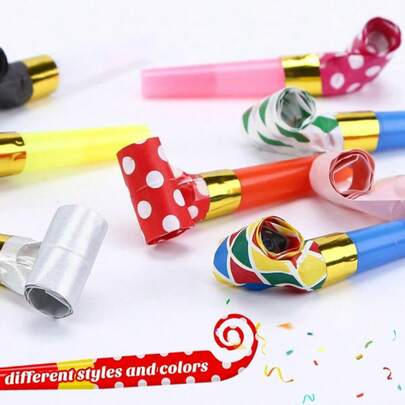 20/30 chiếc còi tiệc nhiều màu sắc - Còi hình rồng rực rỡ dùng cho sinh nhật, lễ tốt nghiệp và các lễ kỷ niệm, bằng nhựa, không có lông vũ, lý tưởng cho trang trí tiệc thể thao và các bữa tiệc nói chung, phụ kiện tiệc tùng | Trang trí tiệc rực rỡ | Còi nhựa