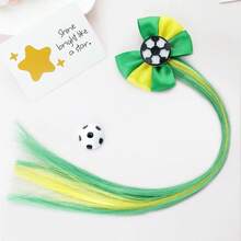 FIFA Football Theme National Flag Color Wig Clips, Fan Cheering Wig Accessories, Sports Event Decorative Hair Clips, Football Party Outfit Decorative Accessories, Multi-Country Flag Color Cheering Hair Clips, Football Enthusiast Theme Hairstyle Accessories, Club Cheering Atmosphere Hair Accessories, Sports Theme Viewing Hairstyle Decorative Clips - A - View 7