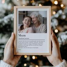 1pc Personalized Mother's Day Digital Photo Collage, Custom Poster With "Personalized Mother Definition" Text, Beautiful Photo Gift For Mom, Custom Wall Art, Photo Customization, Customizable Product, Optional Frame - Multicolor - View 11