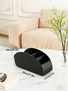 1pc Desktop Cosmetic Storage Box, Office Stationery Organizer Rack, Living Room Remote Control Storage Box, Large Capacity Multi-Compartment Storage Box - Multicolor - View 7