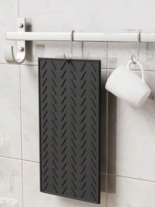 Alfombrilla multifuncional resistente al calor y aislante para protección de encimeras, tapete de silicona plegable de tres pliegues para escurrir platos, alfombrilla de encimera de cocina plegable y expandible, escurridor de platos antideslizante, alfombrilla de fregadero plegable fácil de limpiar. - Color sólido - Ver 5