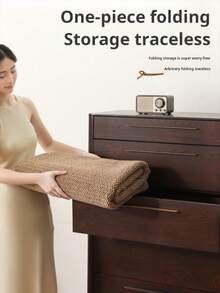 Washable Non-Slip Living Room Bedroom Carpet, Faux Jute Rug, Faux Woven Living Room Bedroom Carpet With Natural Rubber Backing - Mocha Brown - View 4