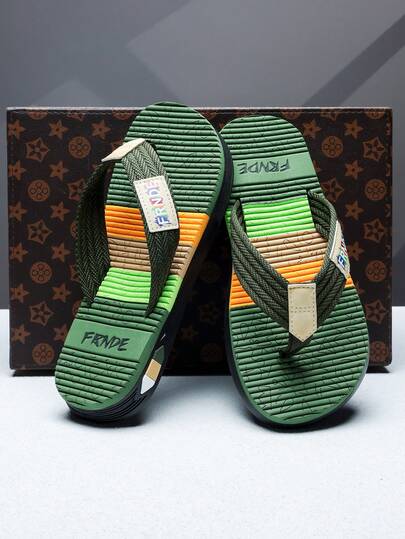 Men's Casual Summer Sandals - Thick Sole Fashion Bedroom Slippers, Canvas Flip Flops, Sports & Beach Slippers, Size 39-44