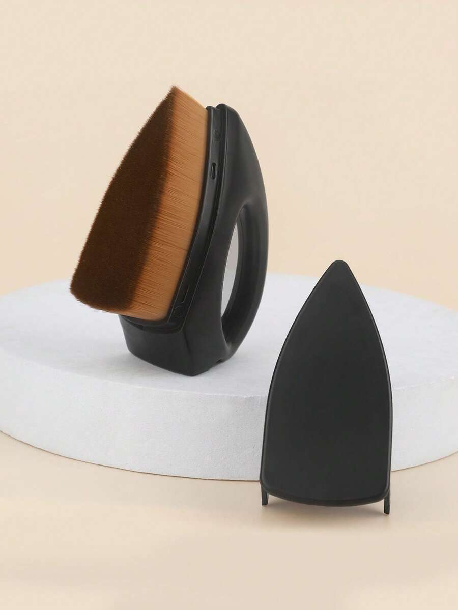 1 Iron Foundation Makeup Brush Blush Liquid Foundation Brush, Used To Mix Liquid, Cream Or Flawless Powder Cosmetics And Storage Boxes. - Multicolor - View 1