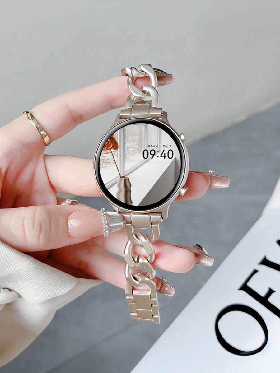 1条20毫米星空金属链表带，适用于三星Galaxy Watch 7/FE/6/5/4 40毫米/44毫米/5 Pro 45毫米/6 Classic 43毫米/47毫米；时尚纤薄女士表带，适用于华为GT2 GT3 42毫米/GTS 4 3 2 2e 2mini 4mini；时尚智能手表表带，适用于三星Galaxy Watch