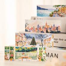 Beautiful Day Sticker Book - Seasonal Collection Series. Vintage-Style Long Strips Stickers For Journaling, Scrapbooking, Card Making, Phone Cases. Healing Artwork For Each Season, Easy To Apply, Convenient To Carry. - 1 Set - View 10