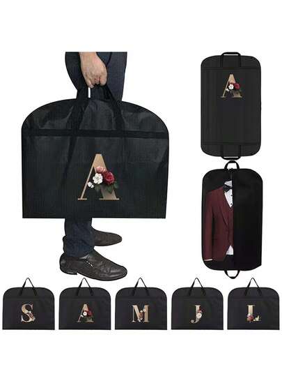 【可折叠西装罩】便携式可折叠西装防尘袋，带提手，防水衣物收纳袋，可折叠保护罩，适用于西装、羽绒服和连衣裙，适合旅行、婚礼、商务及居家衣橱收纳。