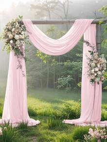 Cortina decorativa para arco nupcial, cortina de fondo de tul rosa, cortina de gasa - Adecuada para bodas, ceremonias de arco nupcial, decoraciones de cumpleaños, despedidas de soltera, fondos de boda al aire libre y decoraciones de fiestas - Púrpura - Ver 3