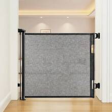 Retractable Stair Gate – 33" Tall Gate With One-Hand Operation For Stairs, Doorways, Hallways & Outdoor Use - Black - 180cm - View 1