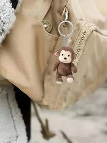 1pc 2D Acrylic Monkey Pendant - Car Interior Hanging Decor, Keychain And Wallet Accessory. Perfect Gift For Valentine's Day And Halloween. Home, Bedroom Or Car Decoration. Exquisite Craftsmanship Durable Monkey Design Keychain. - Monkey Keychain - View 3