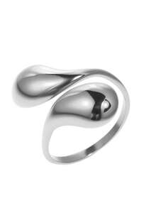 Stainless Steel Gold Color Ring, Luxury Elegant Stainless Steel Open Ring, 18K Gold Plated Non-Fading Jewelry - Ring - View 3