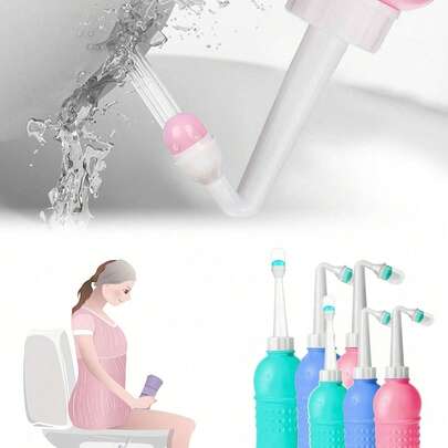 1 adet Mini El Tipi Bide Spreyi, Taşınabilir Bide Spreyi, Seyahat Bide Spreyi, El Tipi Bide Spreyi, Taşınabilir Bide Spreyi, Özel Hijyen Temizleme Cihazı, 500 ml Su Haznesi Kapasitesi, Banyo Aksesuarı, Banyo Aleti