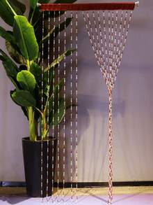 18 Acrylic Strands Beaded Curtain Doorways Acrylic Hanging Door Beads String Curtains Tassel Room Divider Screen Decor For Doorway Window Living Room Wedding (1, Brown, 39 Inch X 78.7 Inch),Without  Rod - 1PC - Xem 4