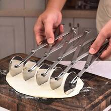 3/5/7 Wheel Pizza Cutter Dough Divider Knife, Flexible Pizza Baking Scraper Stainless Steel Baking Tool - Silver - View 1