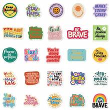 50张正能量励志贴纸套装，适用于手机壳、笔记本、吉他、滑板、生日礼物、剪贴簿用品、文具、趣味贴纸 - 正面肯定 - 查看 6