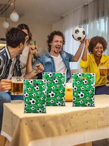 10/20个装足球主题塑料礼品袋，适用于生日派对 - 綠色足球主題禮物袋 - 查看 6