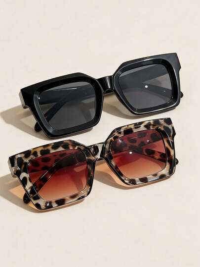 2pcs Y2K Square Fashion Accessories, Unisex Style Suitable For Daily Gatherings, Outfits, Street Snaps, Matching Styles; Also Suitable For Holiday Parties And Outdoor Beach Accessories