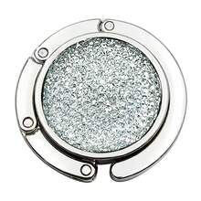 1PC Round Rhinestone Foldable Bag Hanger, Table Edge Purse Hook, Creative Portable Handbag Holder, Fashion Bag Accessory Ornament - View 20
