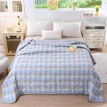 1pc Ultra Soft & Breathable Quilt - Lightweight All-Season Bedding, Modern Floral Plaid Pattern, 100% Polyester, Machine Washable, Suitable For Single/Double Bed, Hotel, Camping And Home Decor, Luxury Hotel Bedding | Modern Quilted Design | Embossed, Autumn Decor, Room Decor - Royal Blue - View 2