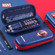 Hộp đựng bút học sinh Disney & Marvel, hộp văn phòng phẩm, túi đựng bút chì, hộp bút chì hai lớp dung tích lớn. - Mảnh duy nhất - Xem 4