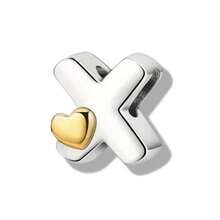 5/10个镀银合金英文字母吊坠，适合DIY珠宝制作，可作项链、手链、耳环、包链、钥匙扣等。 - 彩色 - 查看 5