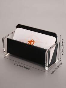 Transparent Acrylic Business Card Holder, Holds Up To 80 Cards, Desktop Accessory, Office Display, Essential For Back To School Season - Injection Molded Transparent Business Card Holder - View 14