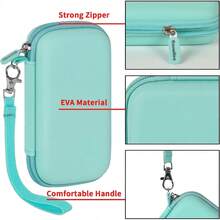 适用于 Anker 334 MagGo 移动电源（PowerCore 10K）、Anker Zolo 磁吸式 10000mAh 无线移动电源支架的保护套，也适用于 633/622/621/321 5000mAh 快充移动电源 - 仅含保护套，数码收纳包，电子产品整理包，相机包，旅行必备品 - 薄荷綠 - 查看 4