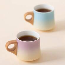 1个装咖啡杯 小容量早餐杯 陶瓷杯礼盒套装，清爽水杯 创意陶瓷纪念杯 适用于早餐和下午茶，高品质 - 咖啡杯100ml - 查看 4