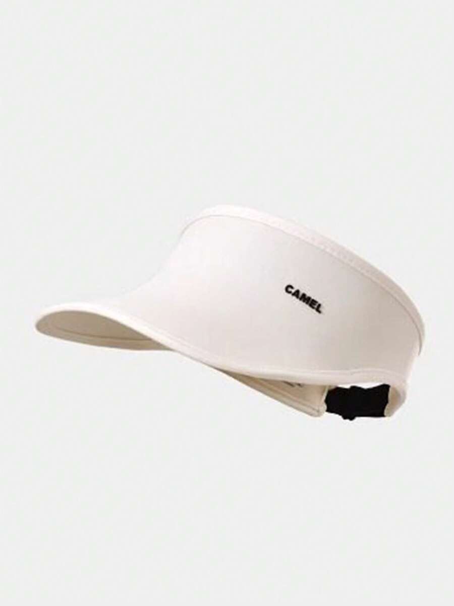 CAMEL CROWN Sombrero de sol transpirable para exteriores, sombrero de verano con parte superior abierta con protección UPF 50+, sombreado y protección UV en todo el contorno - Blanco - Ver 1