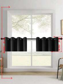 1片/2片装窗帘，遮光窗帘，隔热，不透光窗帘，带孔眼，遮光，防紫外线，卧室客厅室内装饰，隔热遮光窗帘 - 重型遮光带孔眼窗帘，适用于卧室和客厅，保护隐私和调节温度的窗帘，客厅窗帘 - 黑色 - 查看 17