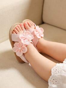 女婴凉鞋 婴儿夏季凉鞋 花朵贴花珍珠装饰 软底防滑 新生儿学步鞋 婴儿女婴夏季凉鞋 – 粉色花朵珍珠软底防滑新生儿公主鞋 - 粉色 - 查看 10
