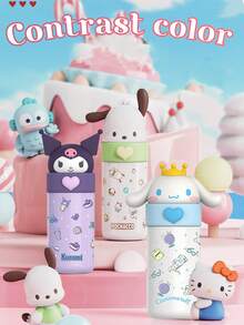 Bình nước giữ nhiệt chân không bằng thép không gỉ 350ml với nắp hình nhân vật hoạt hình 3D, phù hợp cho học sinh, cốc hoạt hình dễ thương dùng đi học và du lịch, món quà hoàn hảo cho người hâm mộ anime, dung tích lớn, bình bền chắc dùng cho du lịch và hàng ngày, món quà lý tưởng. - Nhiều màu - Xem 5