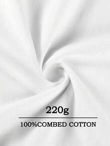 Camiseta de manga corta de cuello redondo para hombre 100% algodón, un estilo básico con alta elasticidad, secado rápido, resistente a las arrugas y transpirable para el verano, lo que la convierte en una parte superior versátil - Blanco - Ver 6