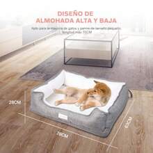 Cama para Perro Grande Mediano 78x63x28 Cama Ortopédicas con Funda Extraíble Antideslizante Sofá Ortopédico para Perro Gato Camas L Suaves y Cómodas Resistentes Nido para Perros Medianos - como en la foto - Ver 3
