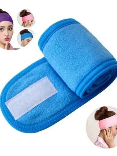 6 Faixas P/cabelo Atoalhada Facial P/ Cabeça E Maquiagem