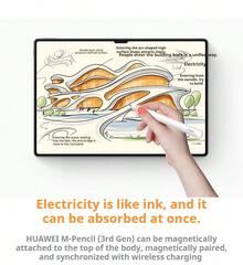 Huawei M-Pencil 3rd Generation, Snow White | Ultra-Low Latency Starry Connection | Professional Creation With Over 10,000 Levels Of Pressure Sensitivity | Magnetic Charging | Compatible With Select Huawei Tablets/Laptops | Official Genuine Product | No Charger, No Charging Cable! USB-C (Type-C) - View 8