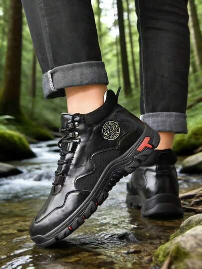 Men's Chukka Boots Casual Leather Shoes Ankle Shoes Non Slip Breathable Comfortable Mid Top For Driving Walking Outdoor