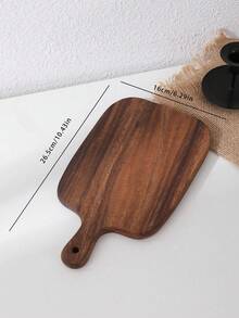 2pcs/1pc Acacia Wood Cutting Board, Bread Board, Cheese Plate - Rust Brown - View 4