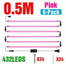 LED Grow Light Bar Full Spectrum AC220V Green Plant Lamp UV IR Red Blue Indoor Hydroponic Flower Seedling Potted Succulent Vegetables Tomato Cactus Bonsai Moss Fish Tank Aquatic Plants Cultivation Growth Box Fill Lighting Pink /Sunlight 1-12Heads With EU Plug 30CM/50CM 11.81Inch/19.69Inch - EU C Type Plug(220-240V) - View 18