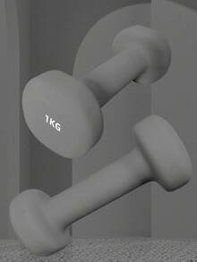 2pcs Matte Coated Flat Dumbbell, Unisex Home Fitness Equipment, Solid Cast Iron Dumbbell - Multicolor - View 10